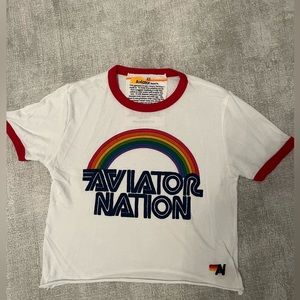 AVIATOR NATION trendy rainbow t-shirt!❤️🌈 XS